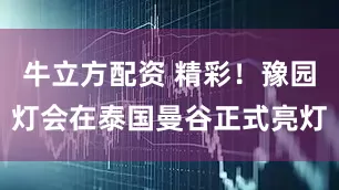 牛立方配资 精彩！豫园灯会在泰国曼谷正式亮灯